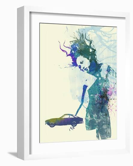 Ferrari Lusso Girl-NaxArt-Framed Art Print