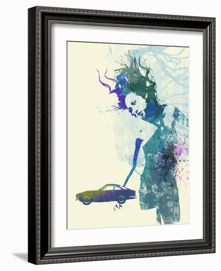 Ferrari Lusso Girl-NaxArt-Framed Art Print