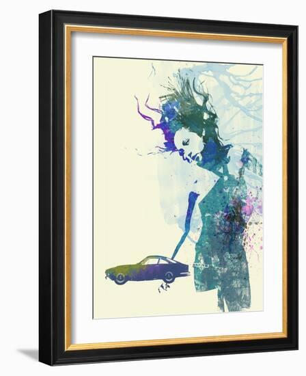 Ferrari Lusso Girl-NaxArt-Framed Art Print