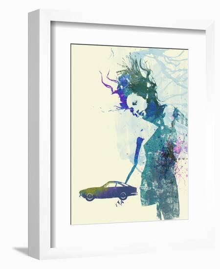 Ferrari Lusso Girl-NaxArt-Framed Premium Giclee Print