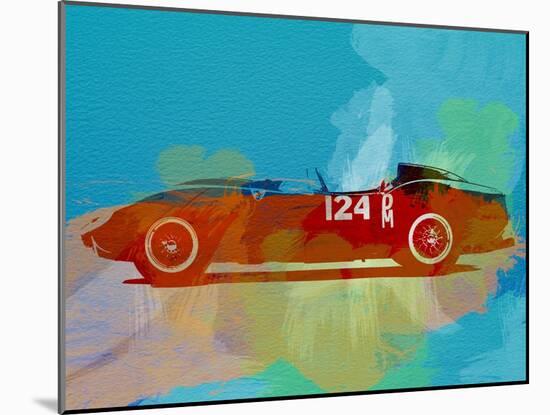 Ferrari Testa Rossa Watercolor 1-NaxArt-Mounted Art Print