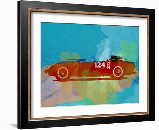 Ferrari Testa Rossa Watercolor 1-NaxArt-Framed Premium Giclee Print