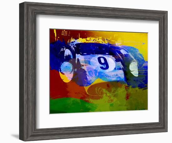 Ferrari Testarossa Watercolor-NaxArt-Framed Art Print