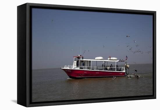 Ferries, Boats And Oil Rigs All Co-Exist On Mobile Bay In Alabama-Carol Highsmith-Framed Stretched Canvas