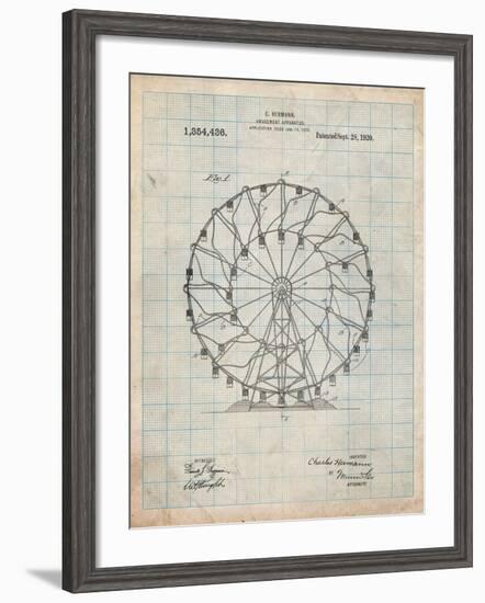 Ferris Wheel 1920 Patent-Cole Borders-Framed Art Print