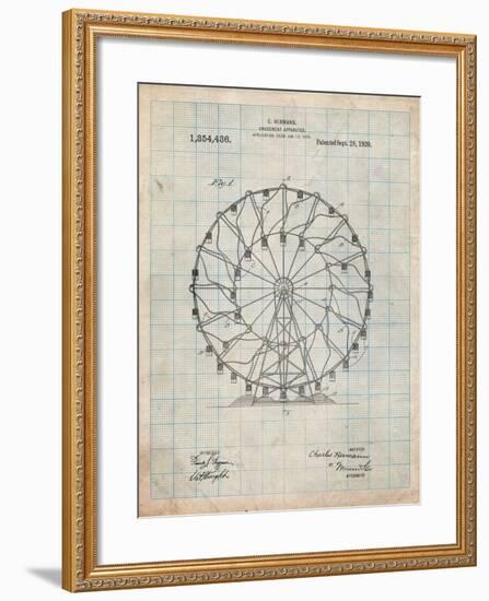 Ferris Wheel 1920 Patent-Cole Borders-Framed Art Print