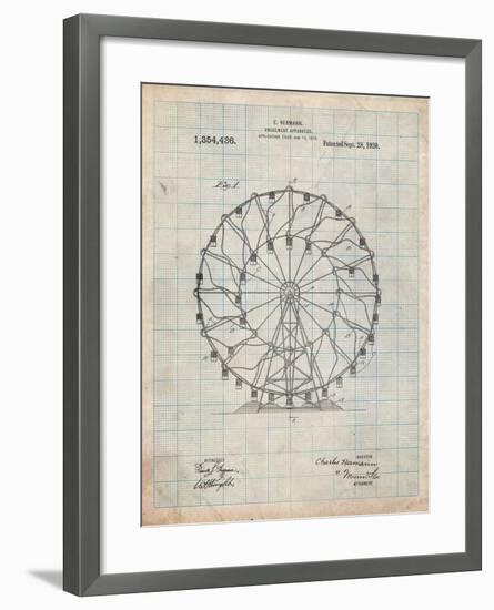 Ferris Wheel 1920 Patent-Cole Borders-Framed Art Print