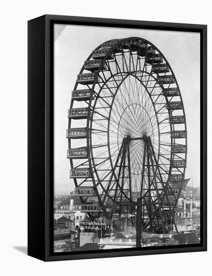 Ferris Wheel at Chicago Exposition-null-Framed Premier Image Canvas