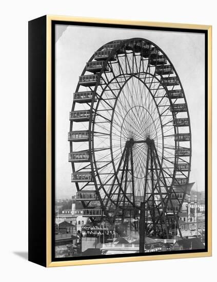 Ferris Wheel at Chicago Exposition-null-Framed Premier Image Canvas