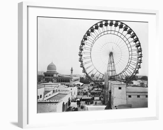 Ferris Wheel at Chicago Exposition-null-Framed Photographic Print