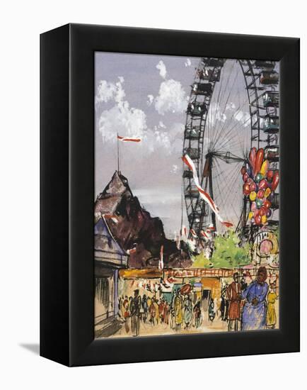 Ferris Wheel at Vienna Prater-Franz Hogenberg-Framed Premier Image Canvas