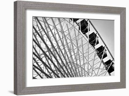 Ferris Wheel Bw-John Gusky-Framed Photographic Print