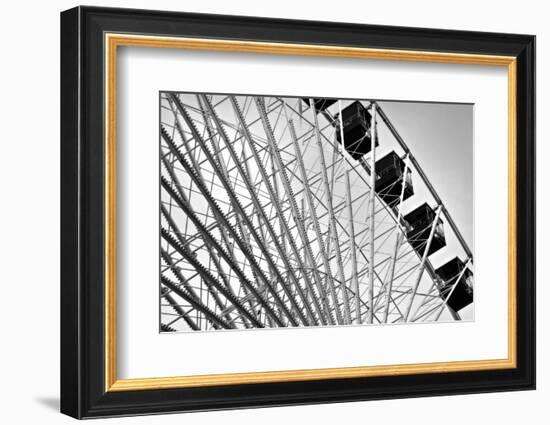 Ferris Wheel Bw-John Gusky-Framed Photographic Print