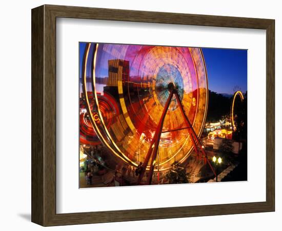 Ferris Wheel in the Family Fun Center at Waterfront Park, Portland, Oregon, USA-Janis Miglavs-Framed Photographic Print