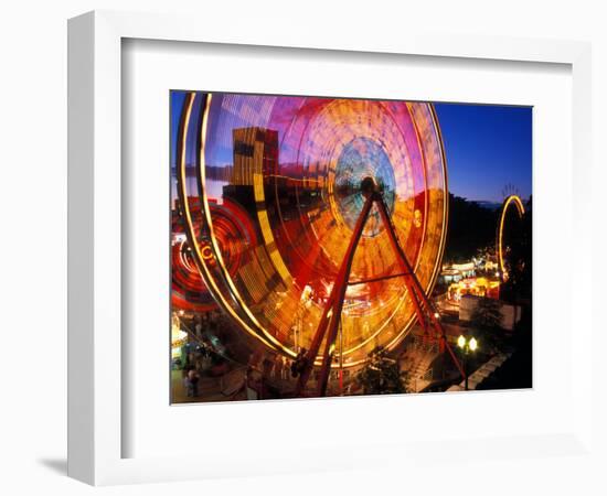 Ferris Wheel in the Family Fun Center at Waterfront Park, Portland, Oregon, USA-Janis Miglavs-Framed Photographic Print