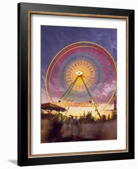 Ferris Wheel Motion, California State Fair, Sacramento, California-Mark Gibson-Framed Photographic Print