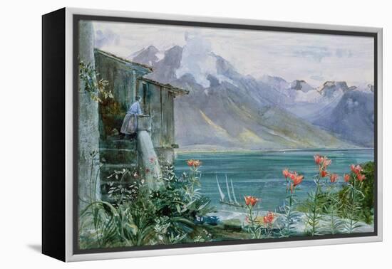 Ferritet, Lake Geneva, 1882-John William Inchbold-Framed Premier Image Canvas