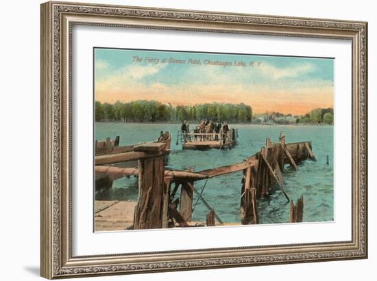 Ferry at Bemus Point, Chautauqua, New York-null-Framed Art Print