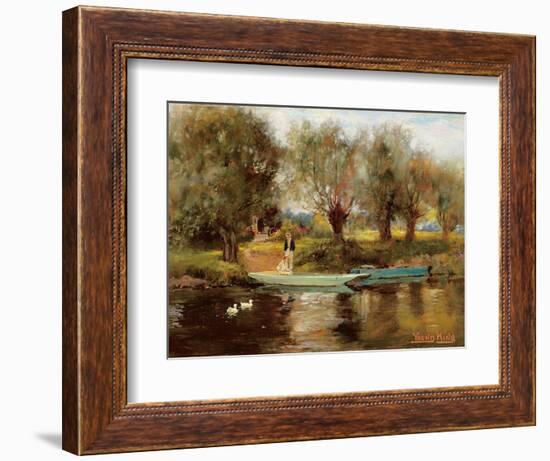 Ferry at Clifton (Oil on Board)-Henry John Yeend King-Framed Giclee Print