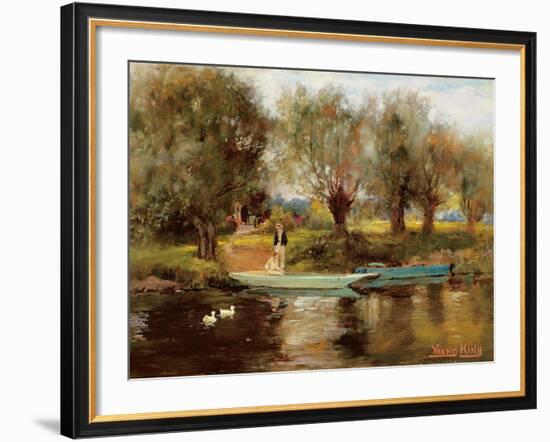 Ferry at Clifton (Oil on Board)-Henry John Yeend King-Framed Giclee Print