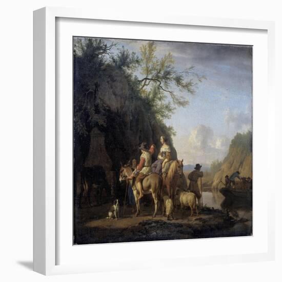 Ferry Boat, 1666-Adriaen van de Velde-Framed Giclee Print