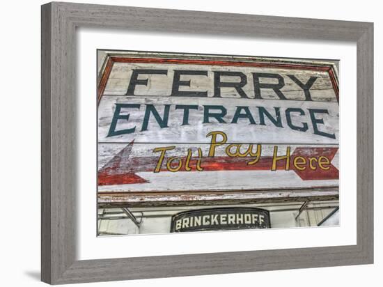 Ferry Boat Entrance Sign-Robert Goldwitz-Framed Photographic Print