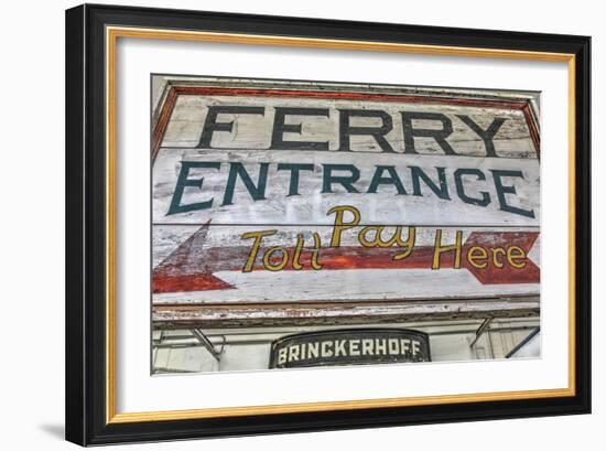 Ferry Boat Entrance Sign-Robert Goldwitz-Framed Photographic Print