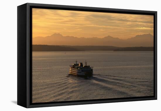 Ferry Boat in Elliot Bay-Paul Souders-Framed Premier Image Canvas