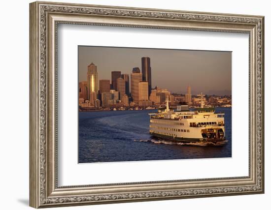 Ferry Boat in Elliot Bay-Paul Souders-Framed Photographic Print