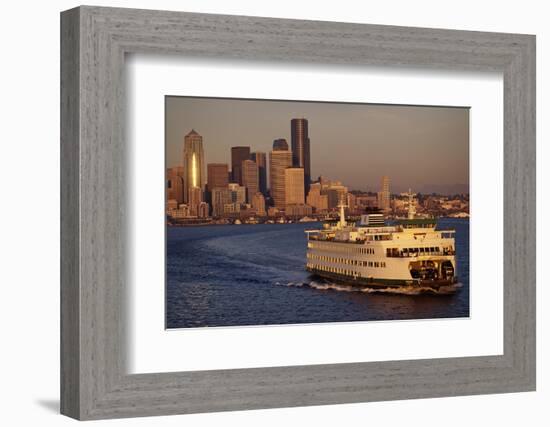 Ferry Boat in Elliot Bay-Paul Souders-Framed Photographic Print