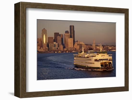 Ferry Boat in Elliot Bay-Paul Souders-Framed Photographic Print