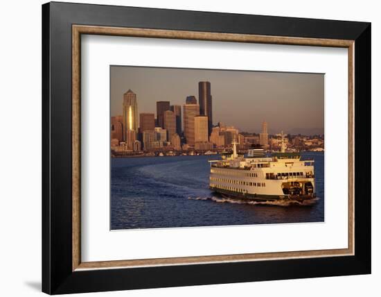 Ferry Boat in Elliot Bay-Paul Souders-Framed Photographic Print