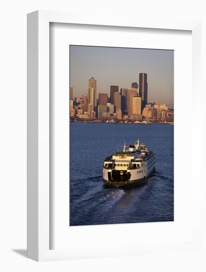 Ferry Boat in Elliot Bay-Paul Souders-Framed Photographic Print