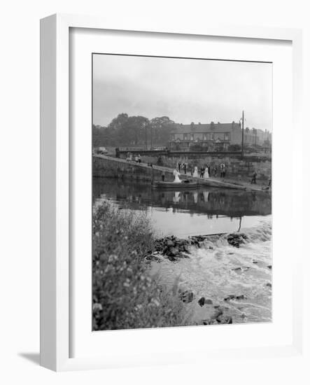 Ferry Boat Wedding Party, Mexborough, South Yorkshire, 1960-Michael Walters-Framed Photographic Print