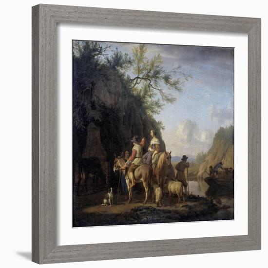 Ferry Boat-Adriaen van de Velde-Framed Art Print