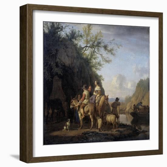 Ferry Boat-Adriaen van de Velde-Framed Art Print