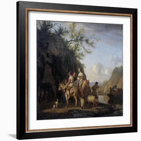 Ferry Boat-Adriaen van de Velde-Framed Art Print