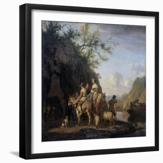 Ferry Boat-Adriaen van de Velde-Framed Art Print