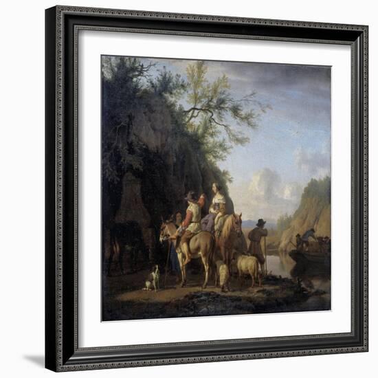 Ferry Boat-Adriaen van de Velde-Framed Art Print