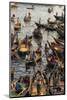 Ferry boats on Buriganga River at Sadarghat (City Wharf), Dhaka River Port, Dhaka, Bangladesh-Keren Su-Mounted Photographic Print