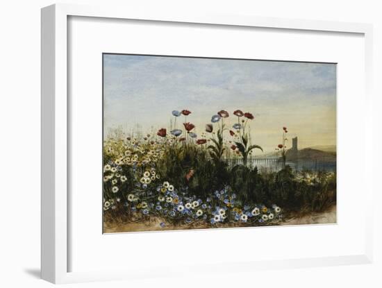 Ferry Carrig Castle, Co. Wexford, Seen Through a Bank of Wild Flowers-Andrew Nicholl-Framed Giclee Print