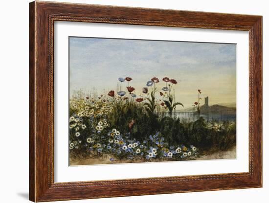 Ferry Carrig Castle, Co. Wexford, Seen Through a Bank of Wild Flowers-Andrew Nicholl-Framed Giclee Print