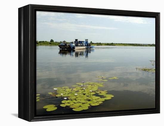 Ferry Crossing Okavango River, Shakawa, Botswana, Africa-Peter Groenendijk-Framed Premier Image Canvas