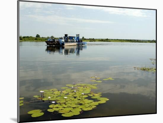 Ferry Crossing Okavango River, Shakawa, Botswana, Africa-Peter Groenendijk-Mounted Photographic Print