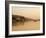 Ferry Crosssing the River Ganges at Sunset, Haridwar, Uttaranchal, India, Asia-Mark Chivers-Framed Photographic Print