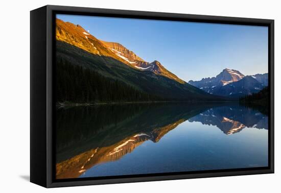 Ferry Docked At Lake Josephine In The Many Glacier Area Of Glacier National Park At Sunset-Ben Herndon-Framed Premier Image Canvas