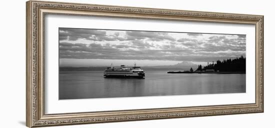 Ferry in the Sea, Bainbridge Island, Seattle, Washington State, USA-null-Framed Photographic Print