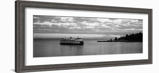 Ferry in the Sea, Bainbridge Island, Seattle, Washington State, USA--Framed Photographic Print