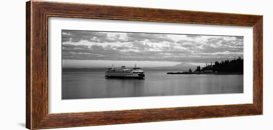 Ferry in the Sea, Bainbridge Island, Seattle, Washington State, USA--Framed Photographic Print