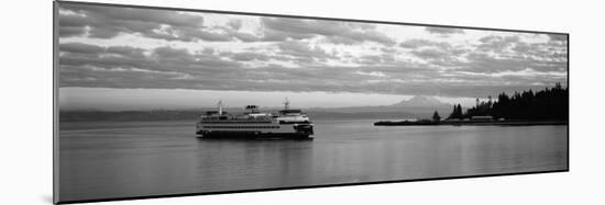 Ferry in the Sea, Bainbridge Island, Seattle, Washington State, USA-null-Mounted Photographic Print